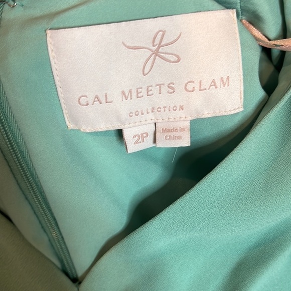 Gal Meets Glam Seraphina Mint Green Midi Dress Size 2P - Picture 7 of 8